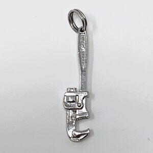 Monkey Wrench Sterling Silver Charm Pendant